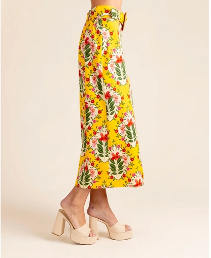 Maggie Skirt in Yellow Bouquet