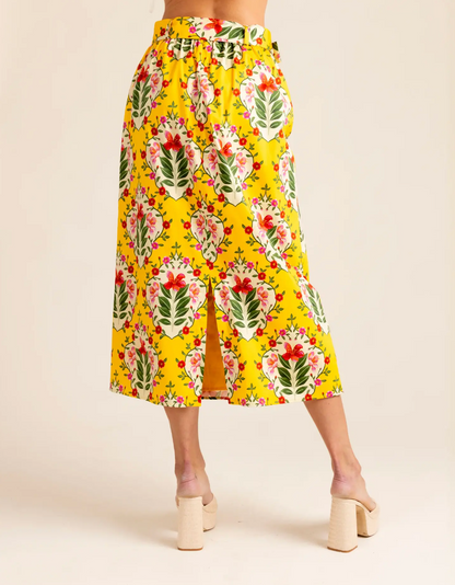 Maggie Skirt in Yellow Bouquet