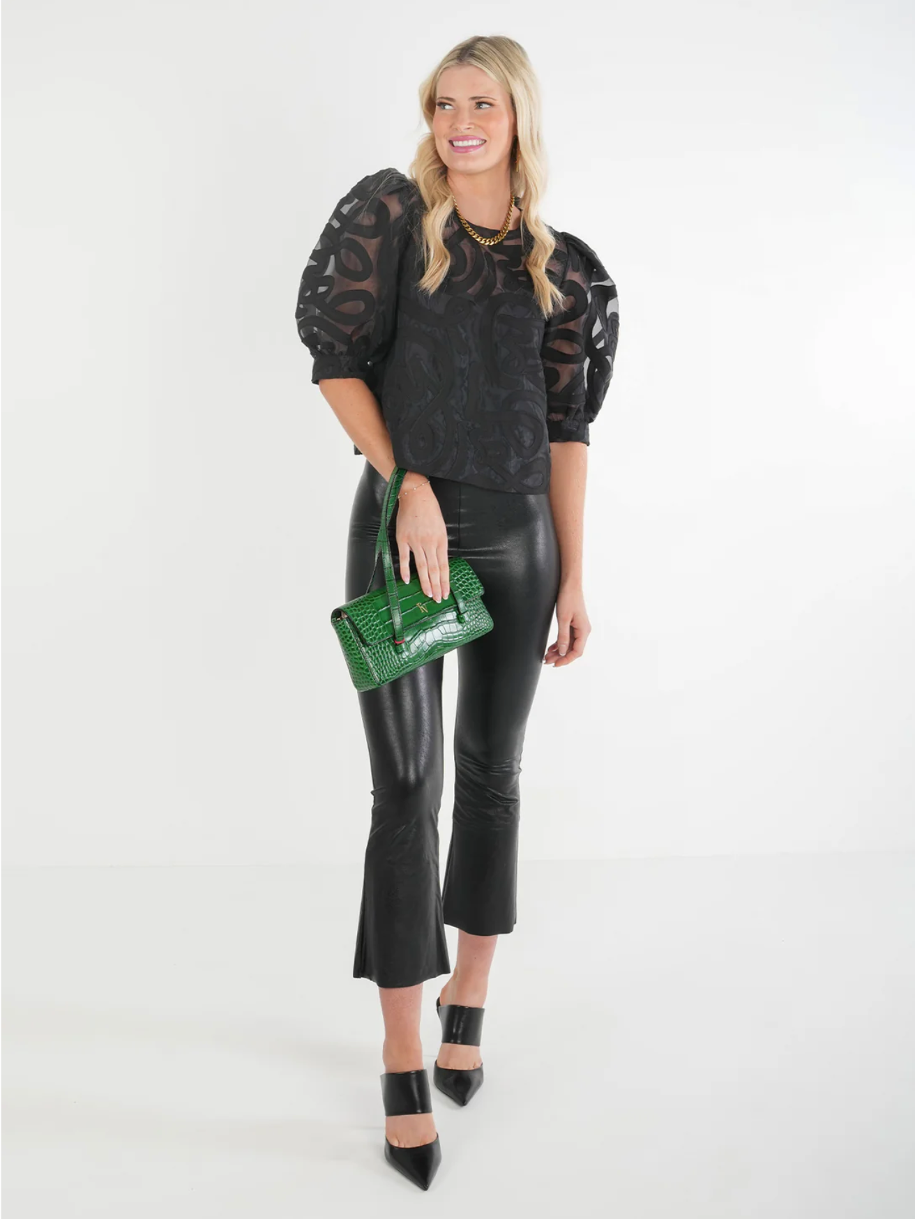 Bella Top in Joy/Black Organza