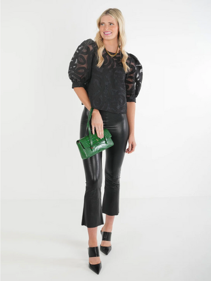 Bella Top in Joy/Black Organza