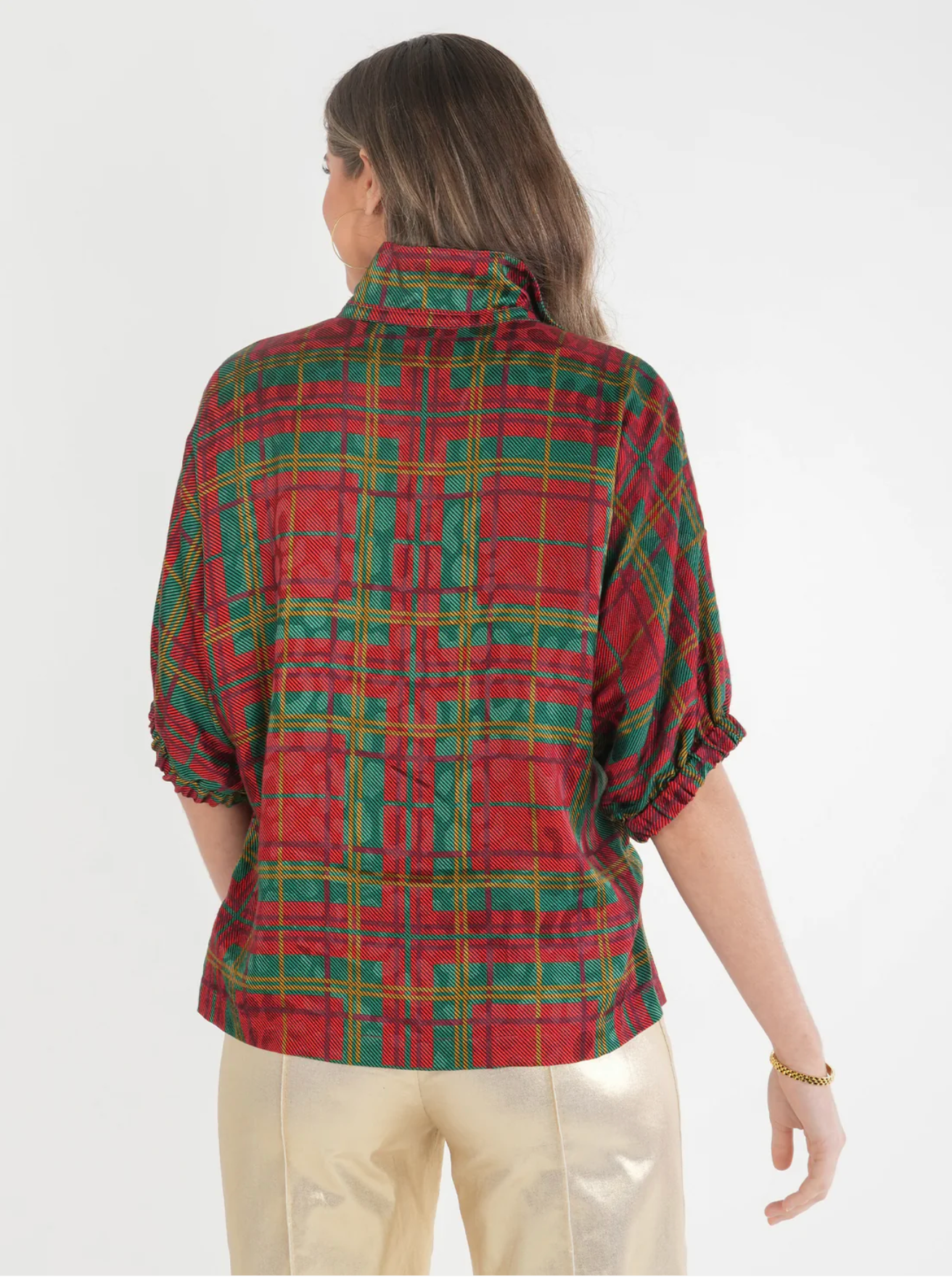 FINAL SALE Poppy Top in Tartan Cheetah