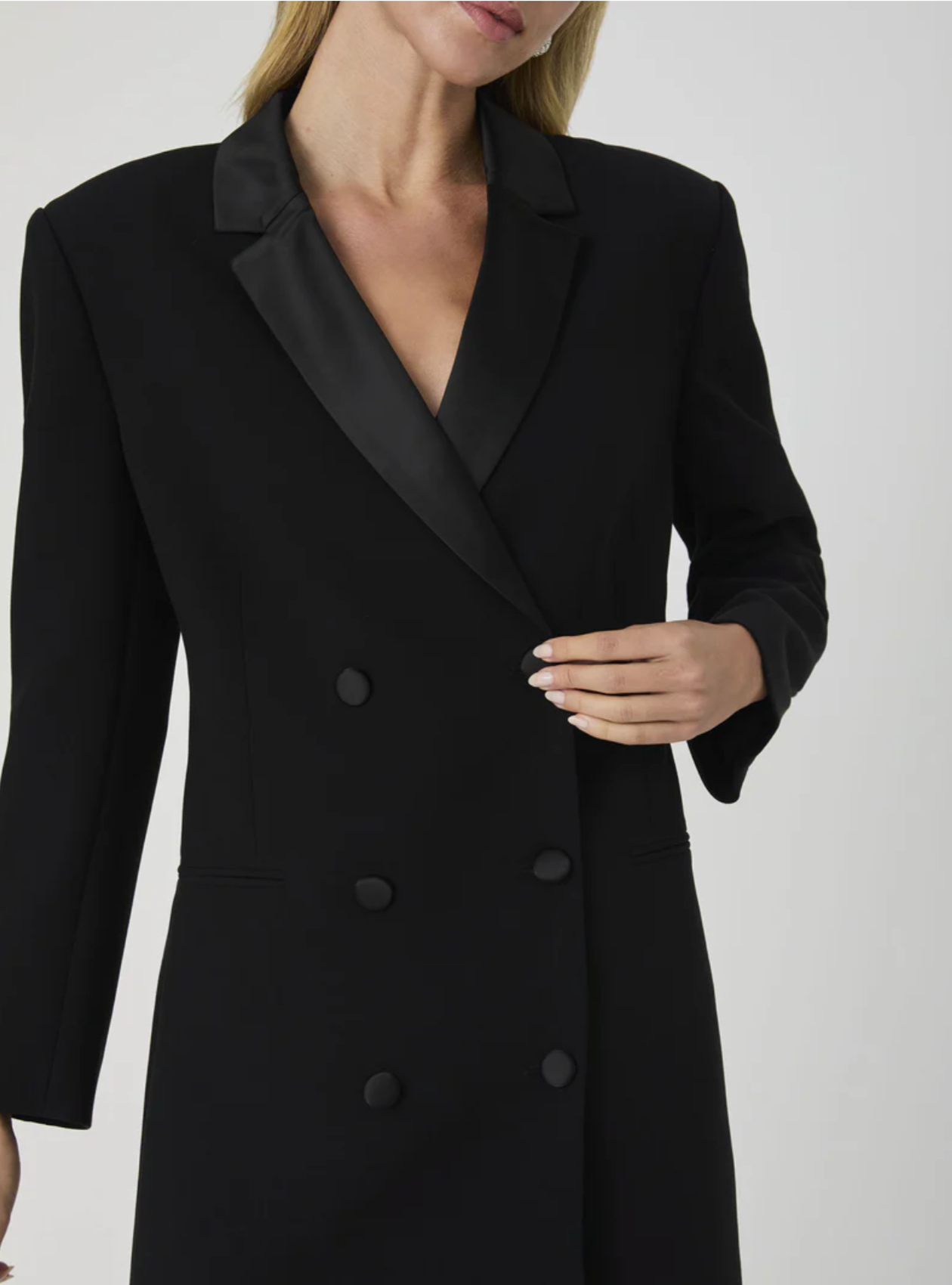 Azra Carey Mini Blazer Dress in Black