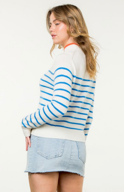 Clara Mock Neck Cashmere Sweater in White