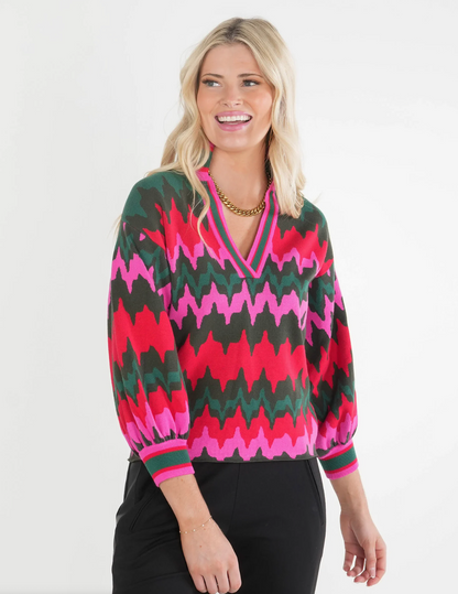 Lolli Sweater in Ruby Ripple