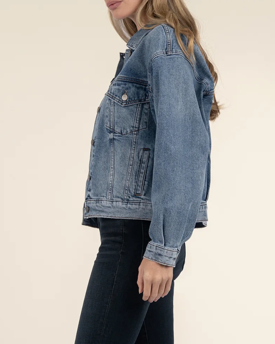 Liz Trucker Drop Jacket in Empower