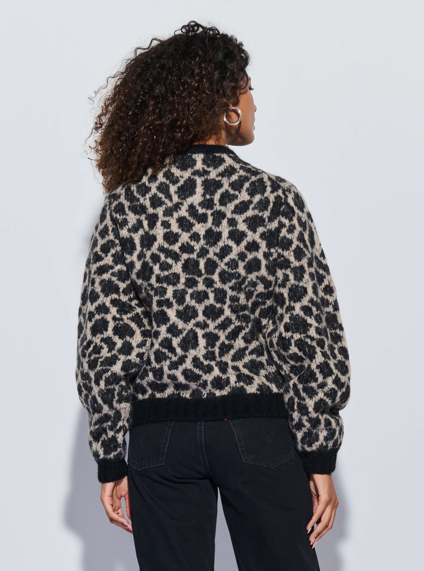 Tessa Jacquard Cardigan in Animal Jacquard