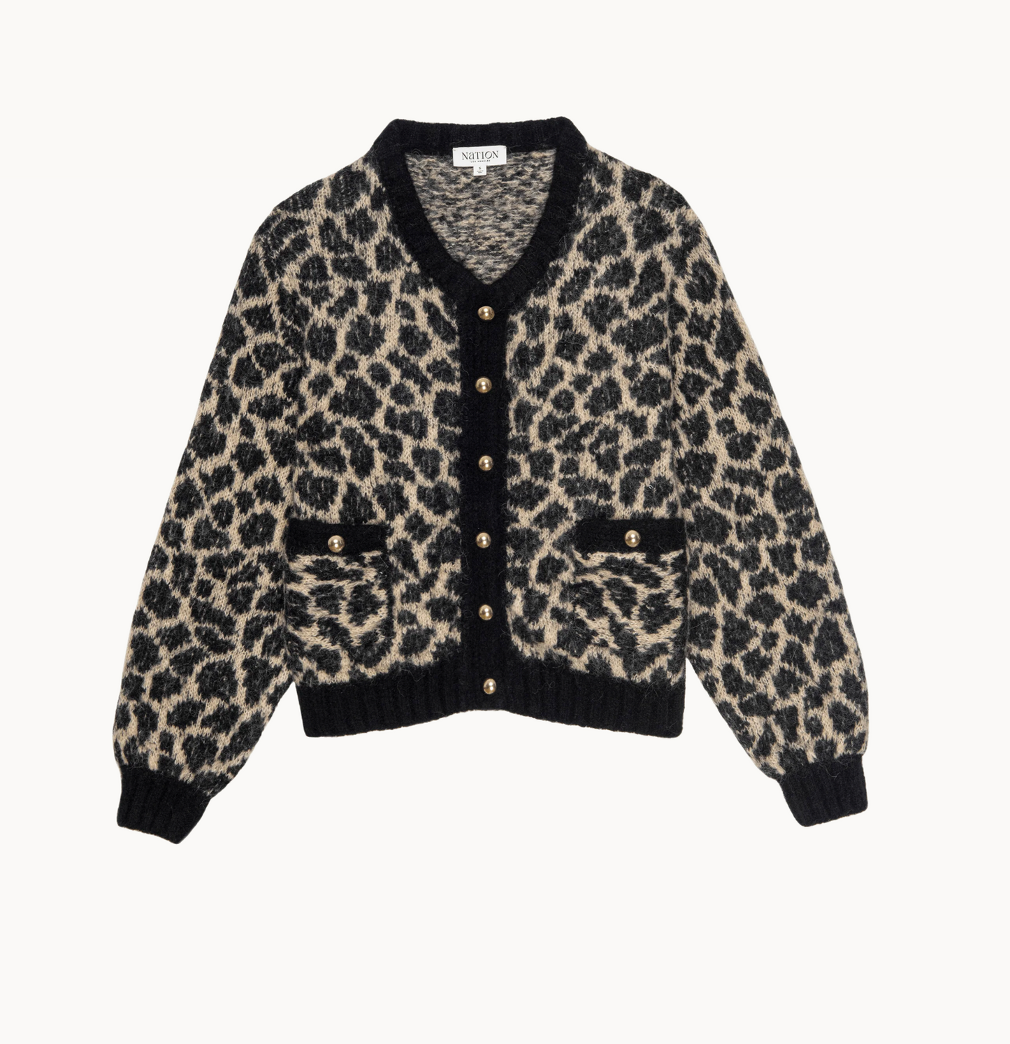 Tessa Jacquard Cardigan in Animal Jacquard