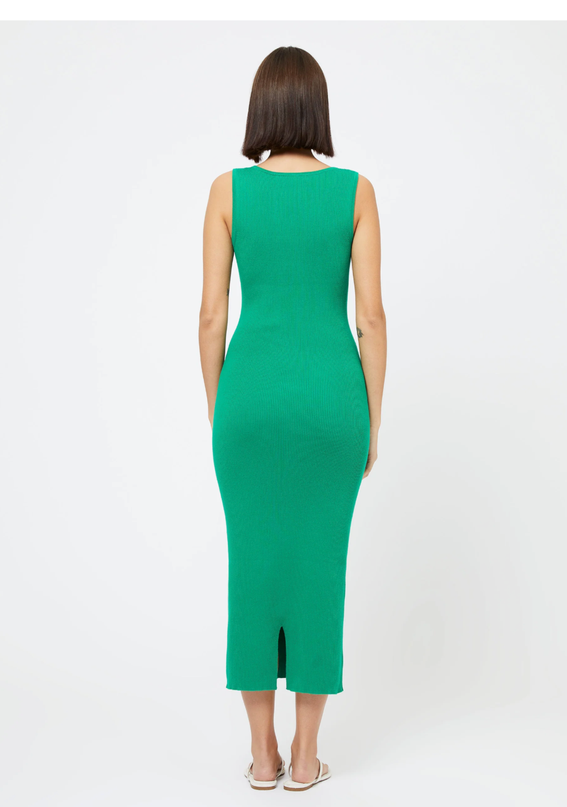 Kelly Square Neck Dress in Green