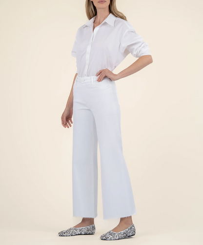 Meg High Rise Wide Leg in Optic White