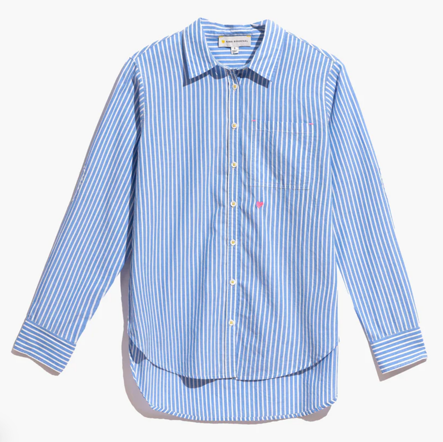 Mia Shirt Stripe in Blue/White