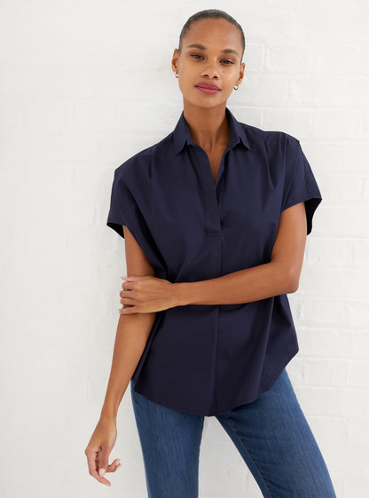 Cele Rhodes Poplin Shirt in Marine