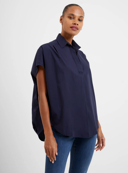 Cele Rhodes Poplin Shirt in Marine