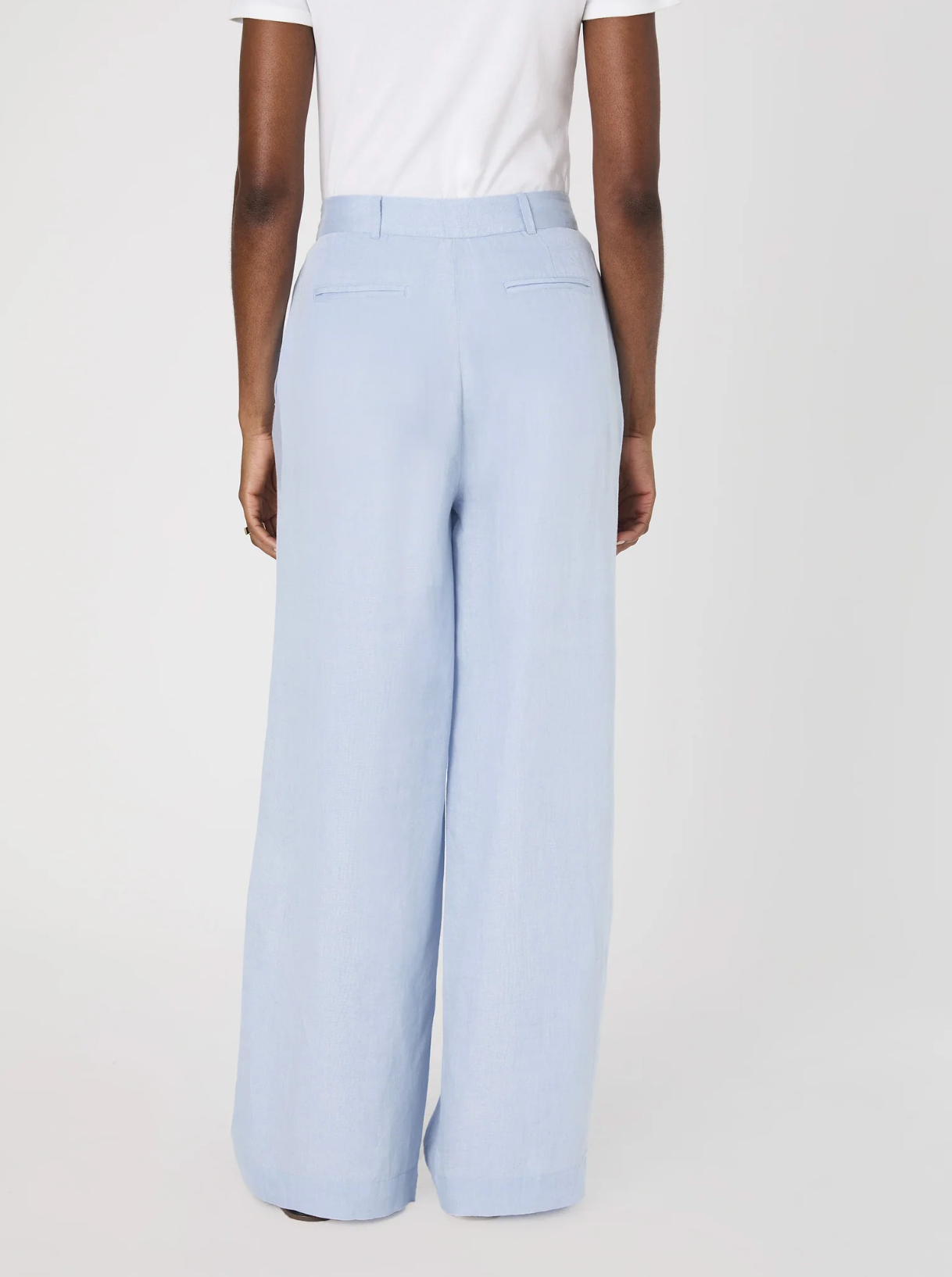 Birdie Linen Trousers in Blue