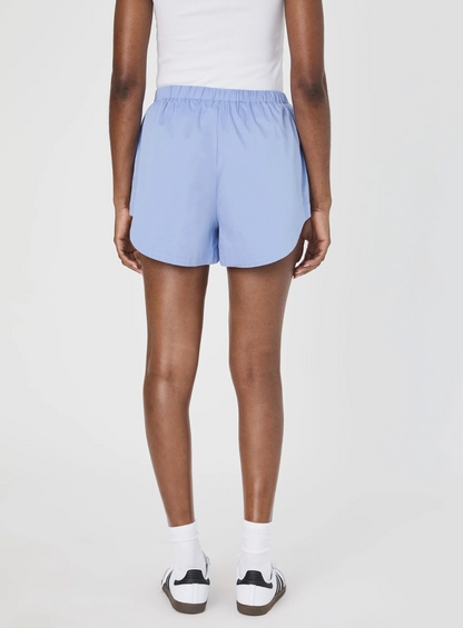 Alexis Cotton Drawstring Shorts in Oxford Blue