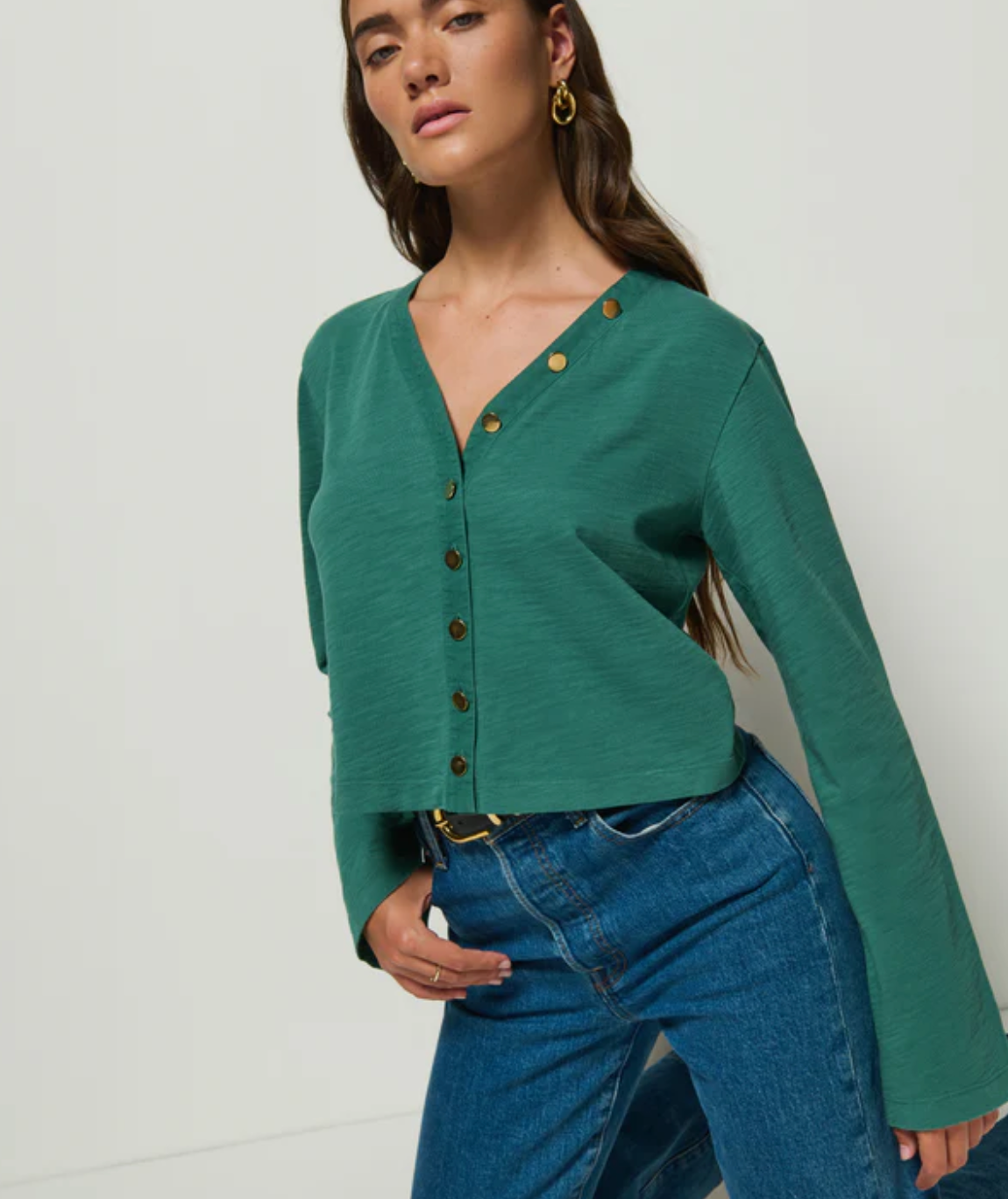 Marlowe Long Sleeve Shirt in Spruce