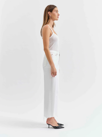 Shy Girl High Rise Crop Flare in Lamb Vintage