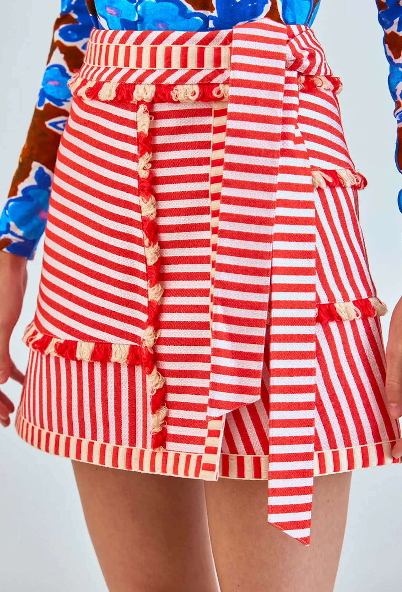 Bay Skirt in Poppy Stripe