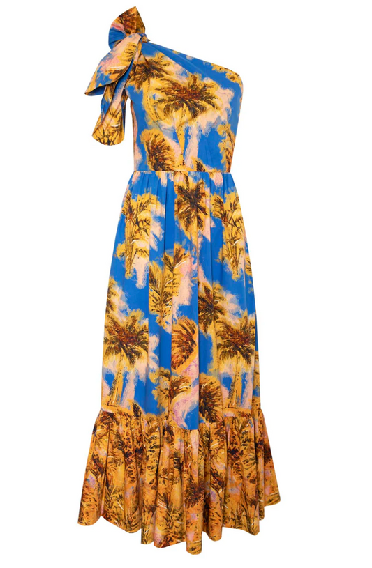 Alana Dress in Tropical Palm