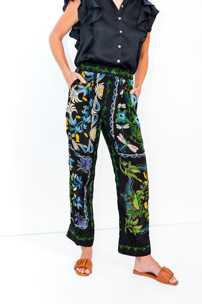 Winter Garden Black Pajama Pants