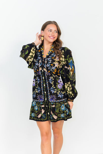 Winter Garden LS Mini Dress