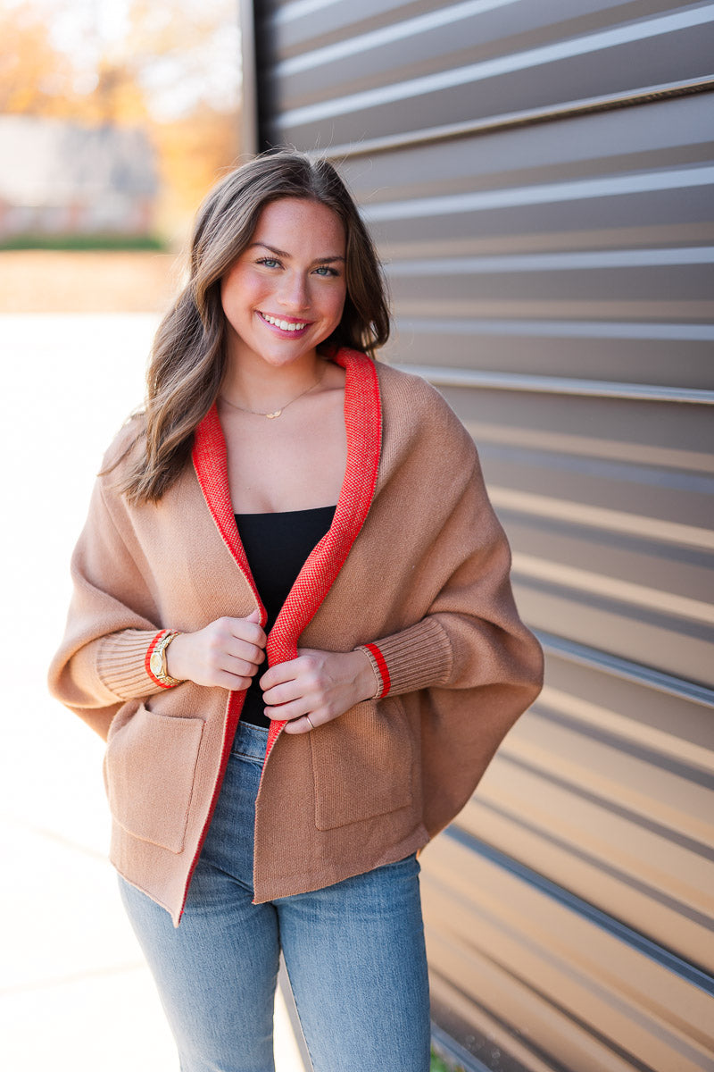 Taylor Solid Knit Heart Cardigan