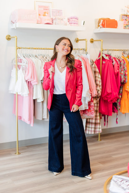 Bradshaw Blazer in Rose Red