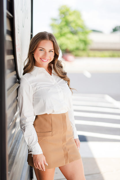 Ellie Mini Dress in Camel