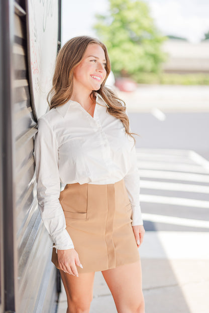 Ellie Mini Dress in Camel