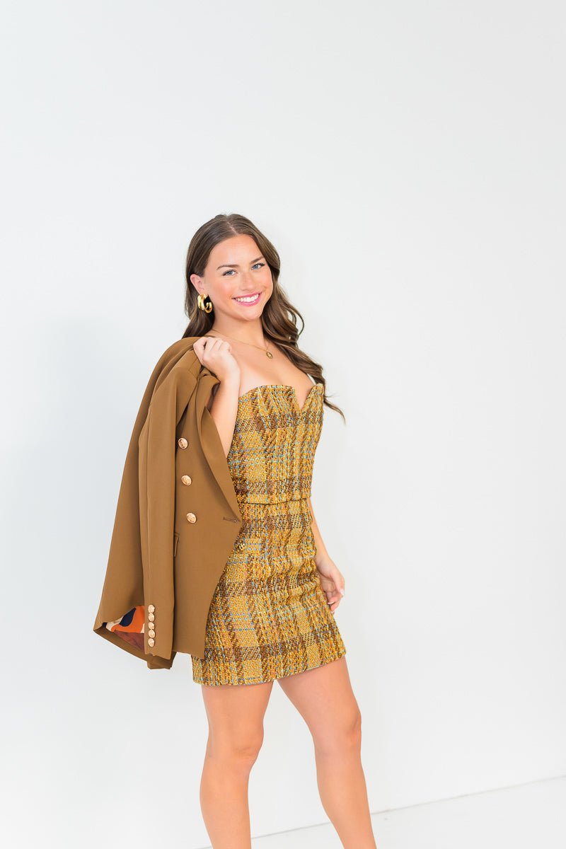 Bianca Sprectra Tweed Mini Skirt