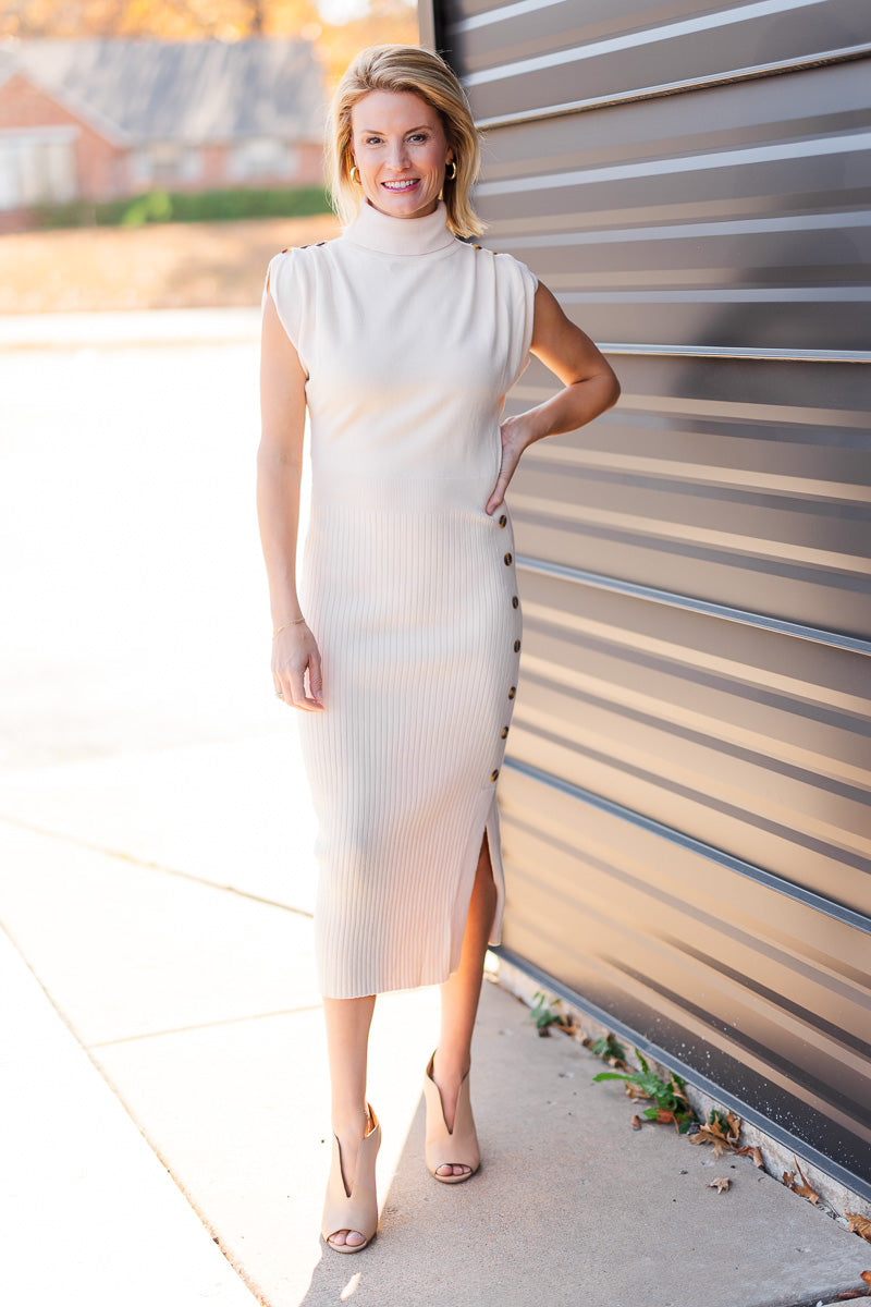 Amanda Turtleneck Midi Dress