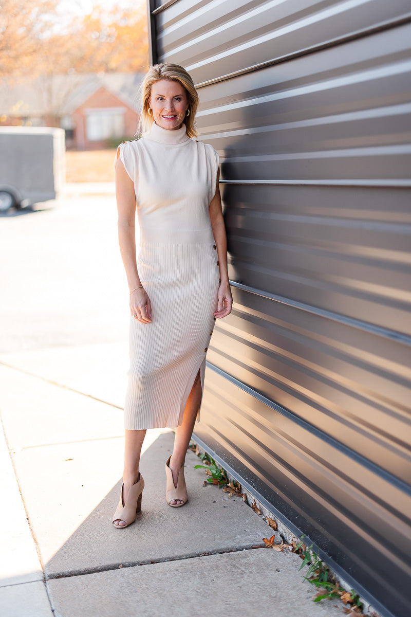 Amanda Turtleneck Midi Dress