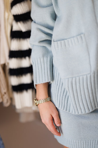 Freddy 3 Piece Sweater Set in Blue