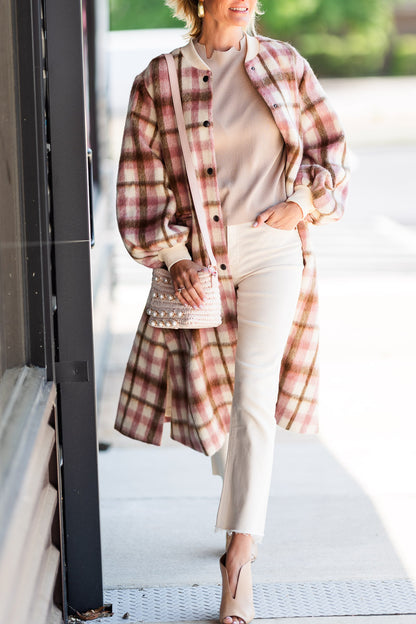 Cameron Coat in Blush Plaid