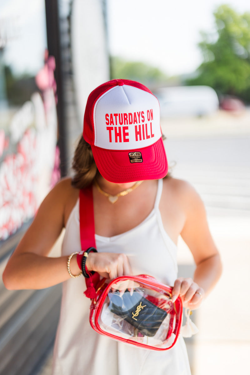 Clear Game Day Fanny Pak in Red