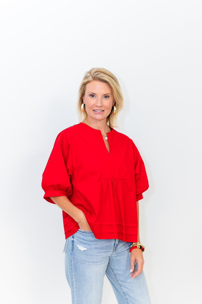 Allison Blouse in Red