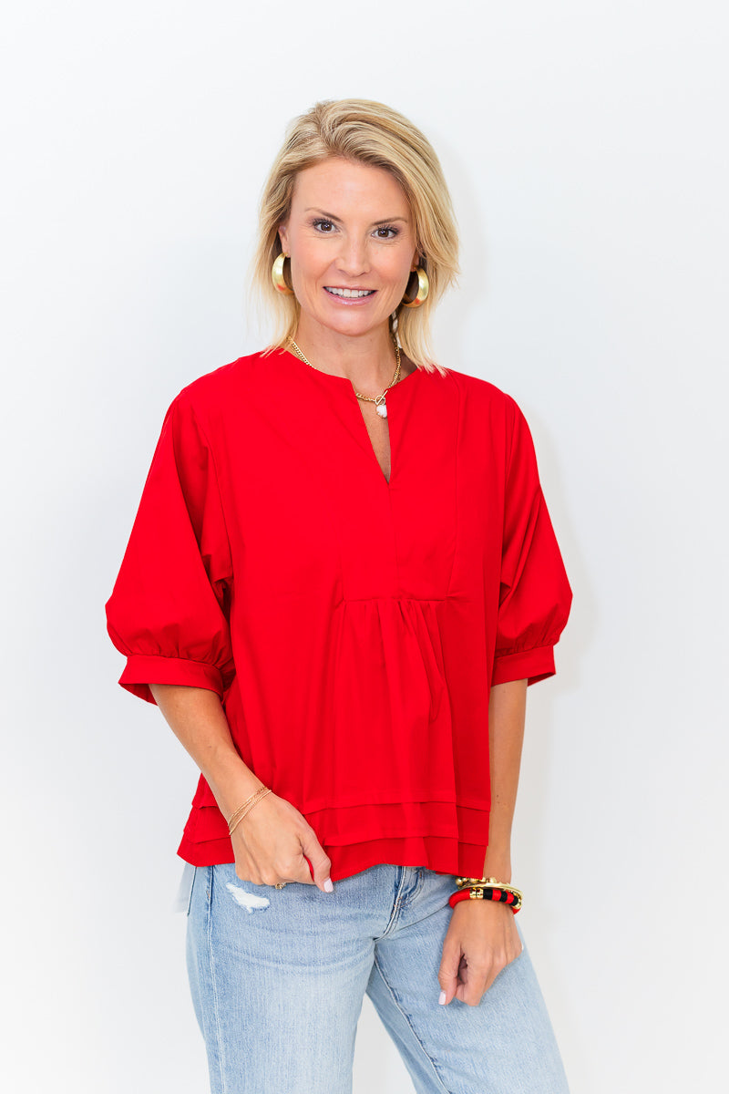 Allison Blouse in Red