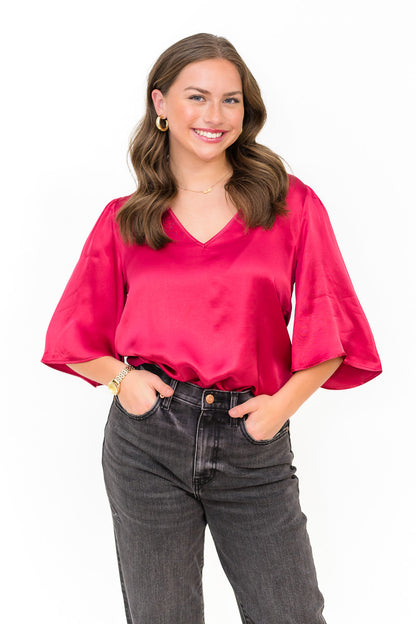 Mel Top in Rasberry