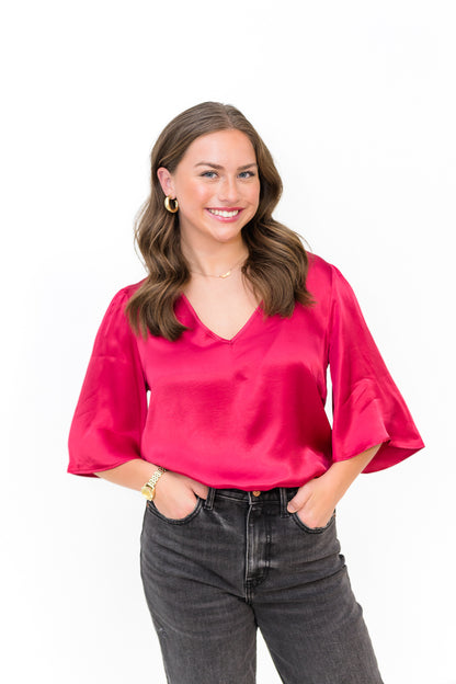 Mel Top in Rasberry