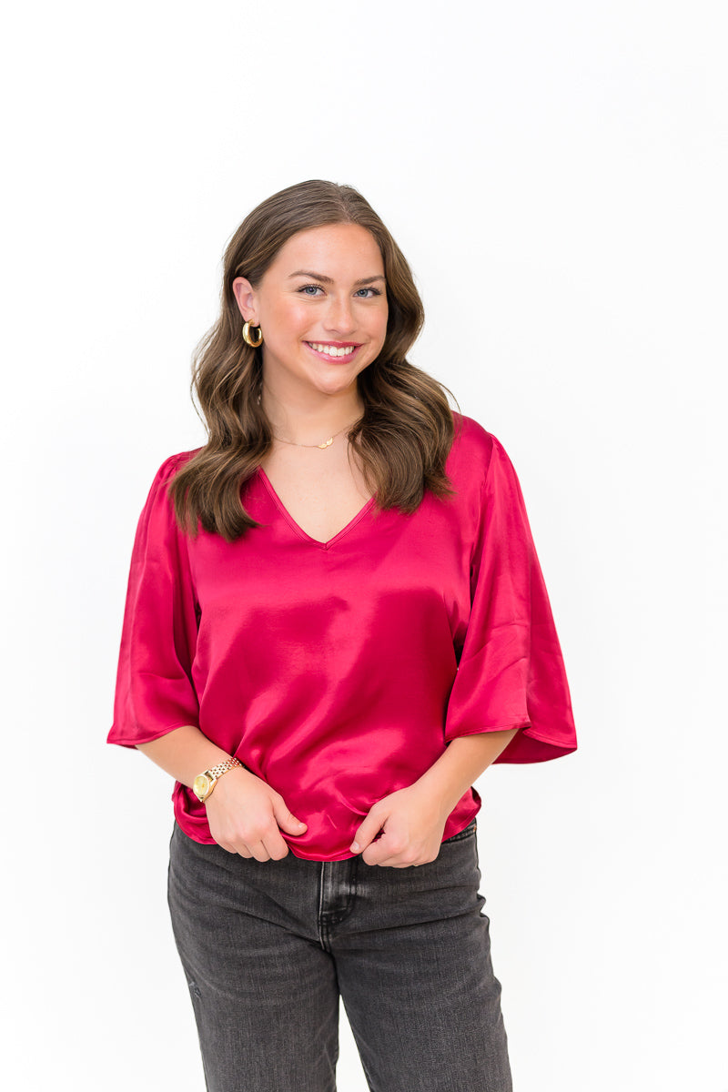 Mel Top in Rasberry