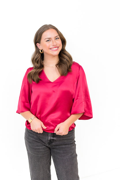 Mel Top in Rasberry