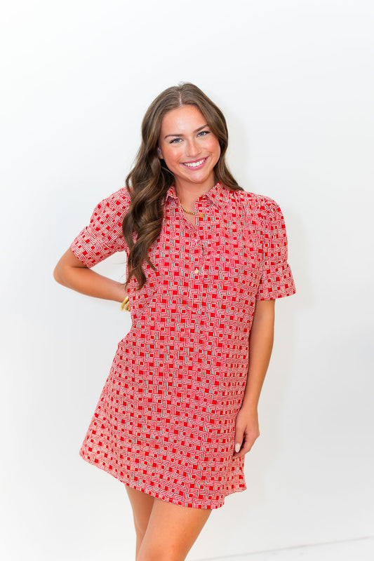 Everything Red Square Dress