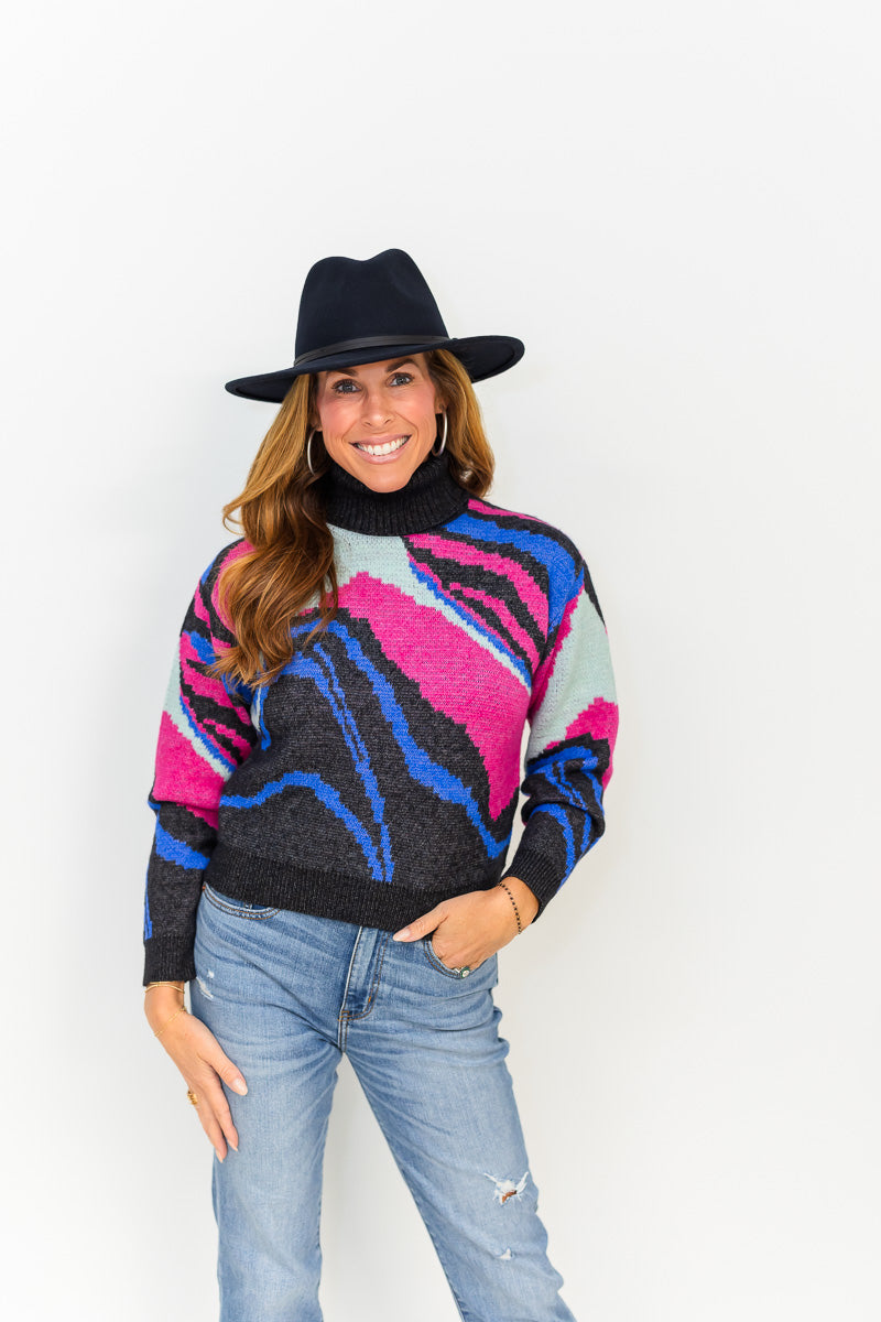 Lauren Graphic Turtleneck Sweater