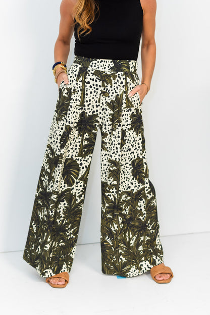 FINAL SALE Coston Pant in Midnight Palm