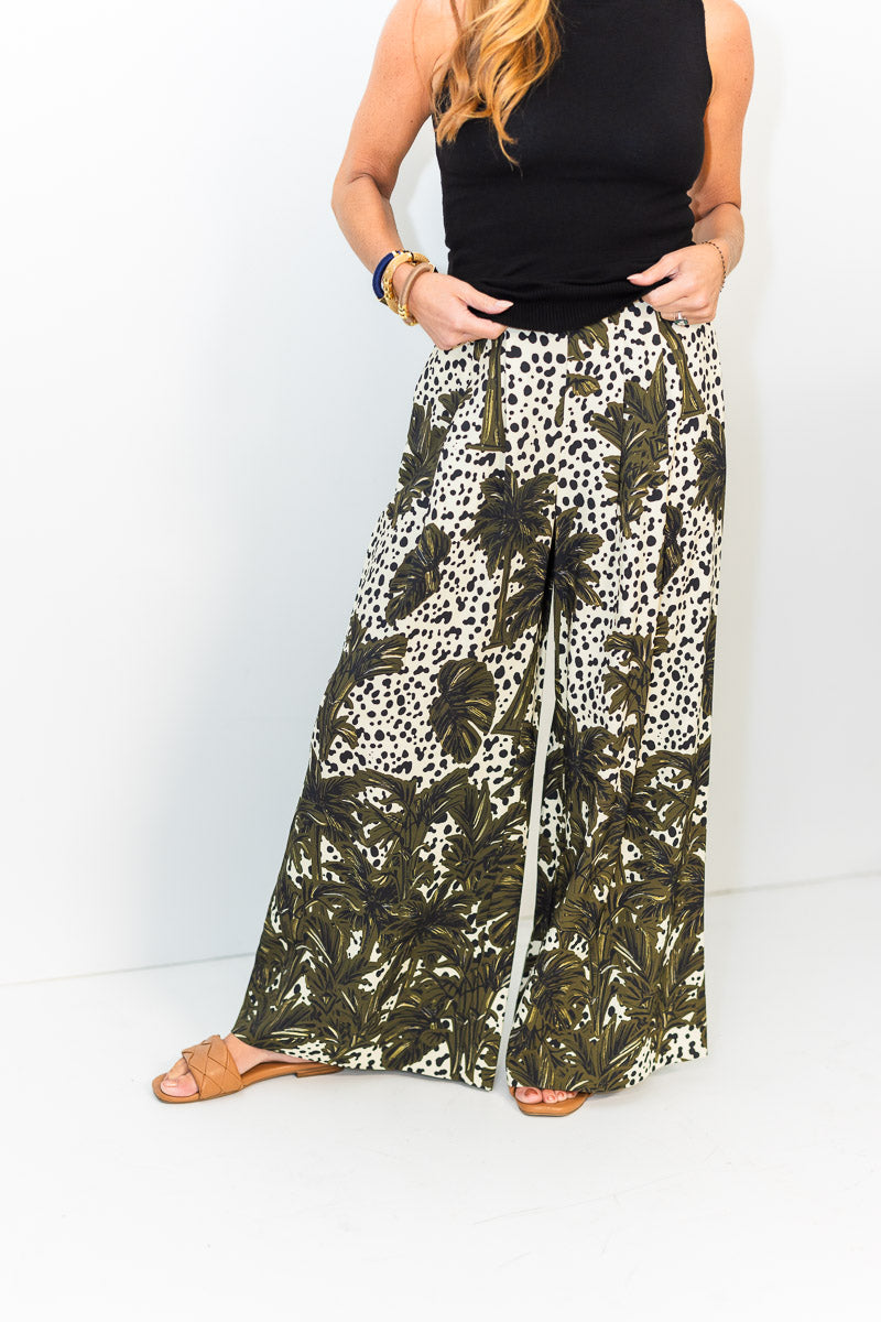 FINAL SALE Coston Pant in Midnight Palm