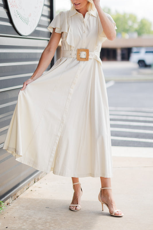 Rose Dress in Ivory