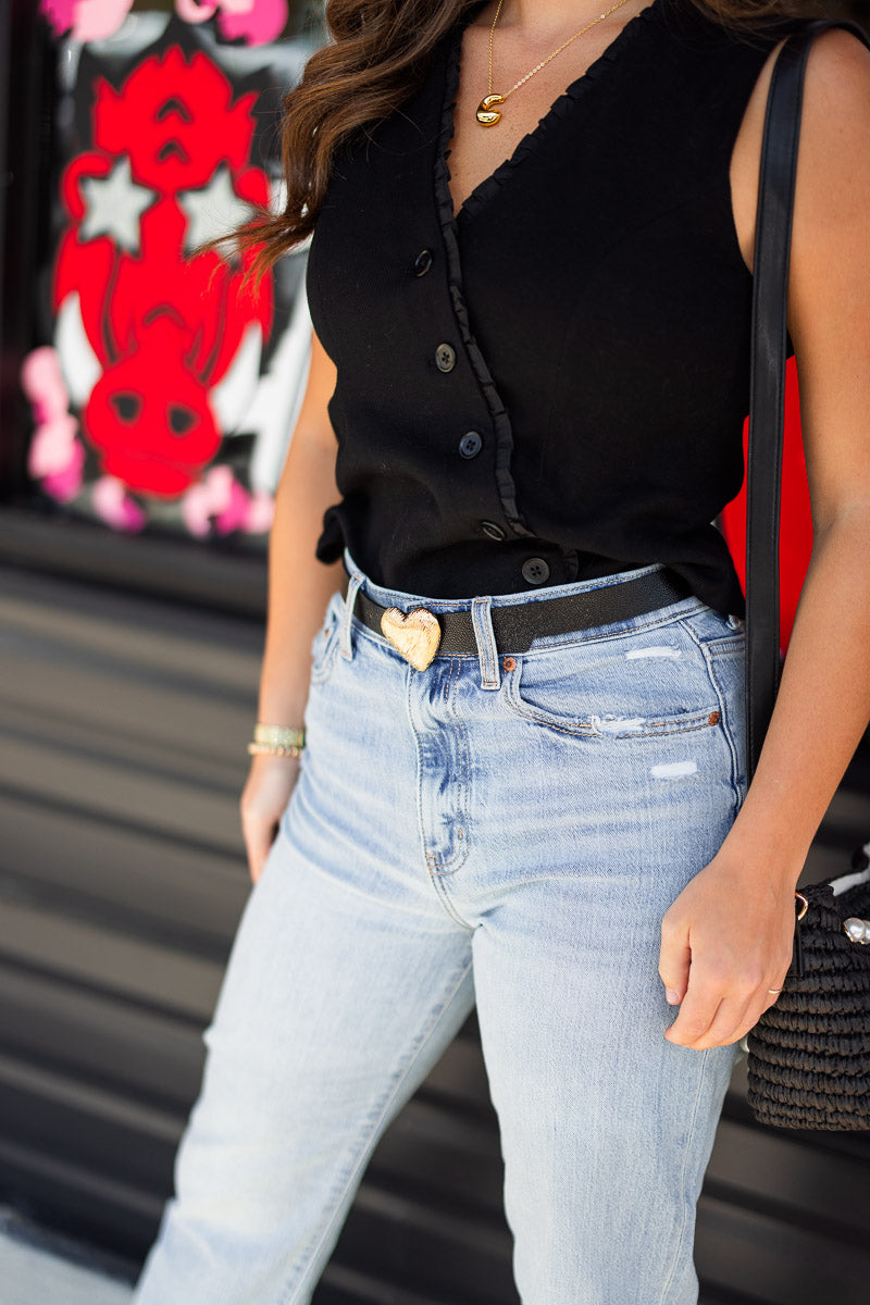 Heart Belt in Black