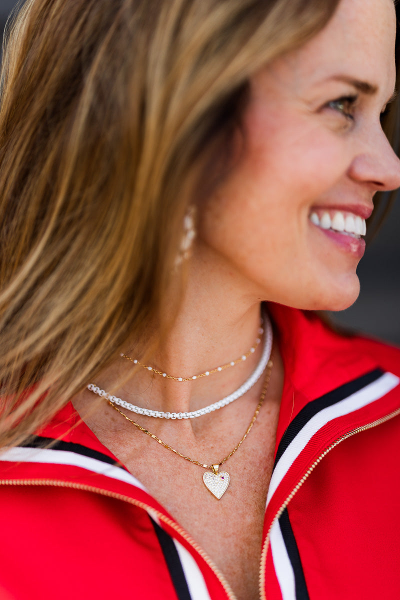 Poppy Pullover in Red Varsity Ombre