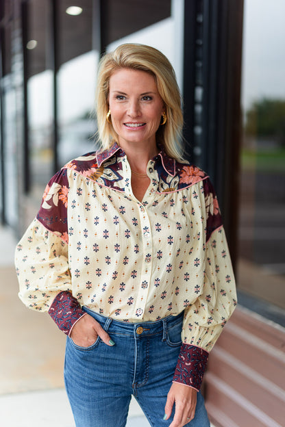 Ainika Chill Blouse in Burgundy