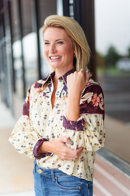 Ainika Chill Blouse in Burgundy