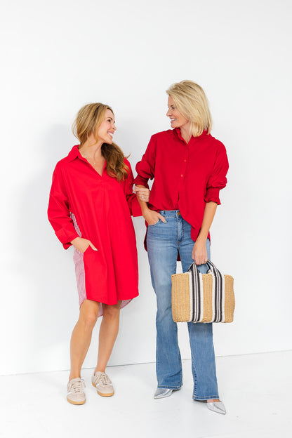 Kimberly Corduroy Top Red